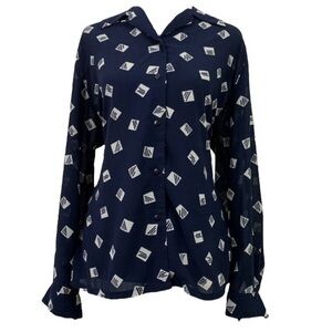 Pendleton Y2K Country Sophisticates‎ Womens 8 Geometric Print Blouse